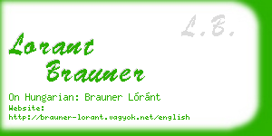 lorant brauner business card